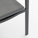 Silla de comedor broome, aluminio antracita  y teca 