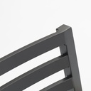 Silla de comedor broome, aluminio antracita  y teca 