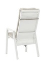Sillon de  comedor Albury aluminio blanco