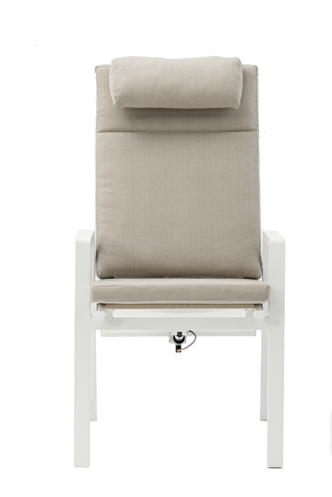 Sillon de  comedor Albury aluminio blanco