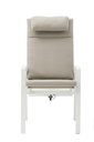 Sillon de  comedor Albury aluminio blanco