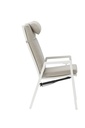 Sillon de  comedor Albury aluminio blanco