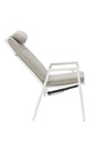Sillon de  comedor Albury aluminio blanco