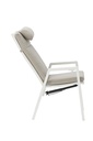 Sillon de  comedor Albury aluminio blanco