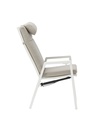 Sillon de  comedor Albury aluminio blanco