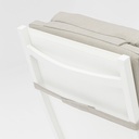 Sillon de  comedor Albury aluminio blanco
