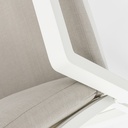 Sillon de  comedor Albury aluminio blanco