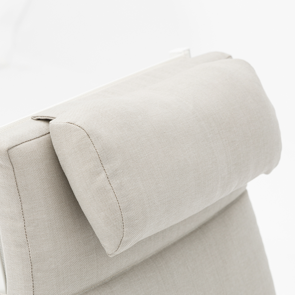 Sillon de  comedor Albury aluminio blanco