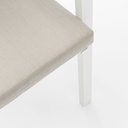 Sillon de  comedor Albury aluminio blanco