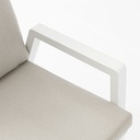 Sillon de  comedor Albury aluminio blanco
