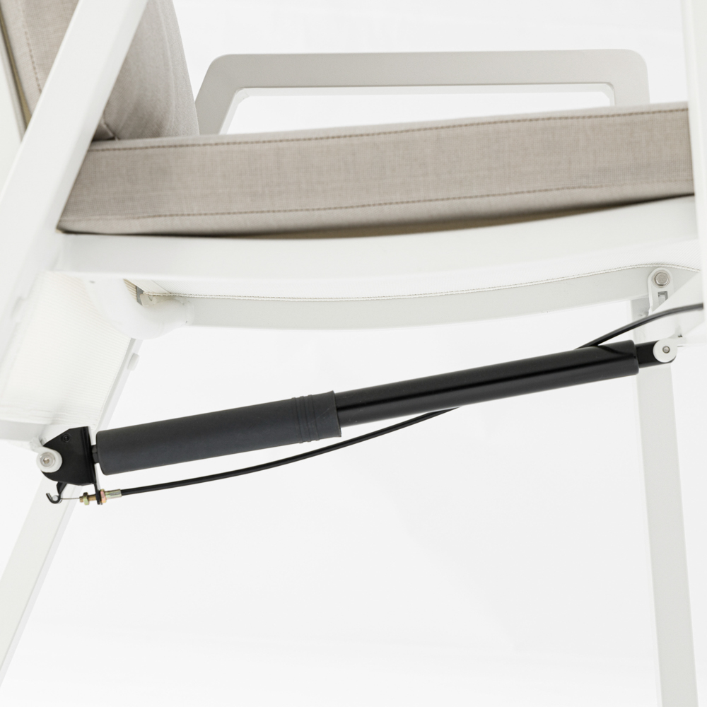 Sillon de  comedor Albury aluminio blanco