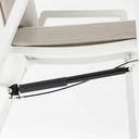 Sillon de  comedor Albury aluminio blanco