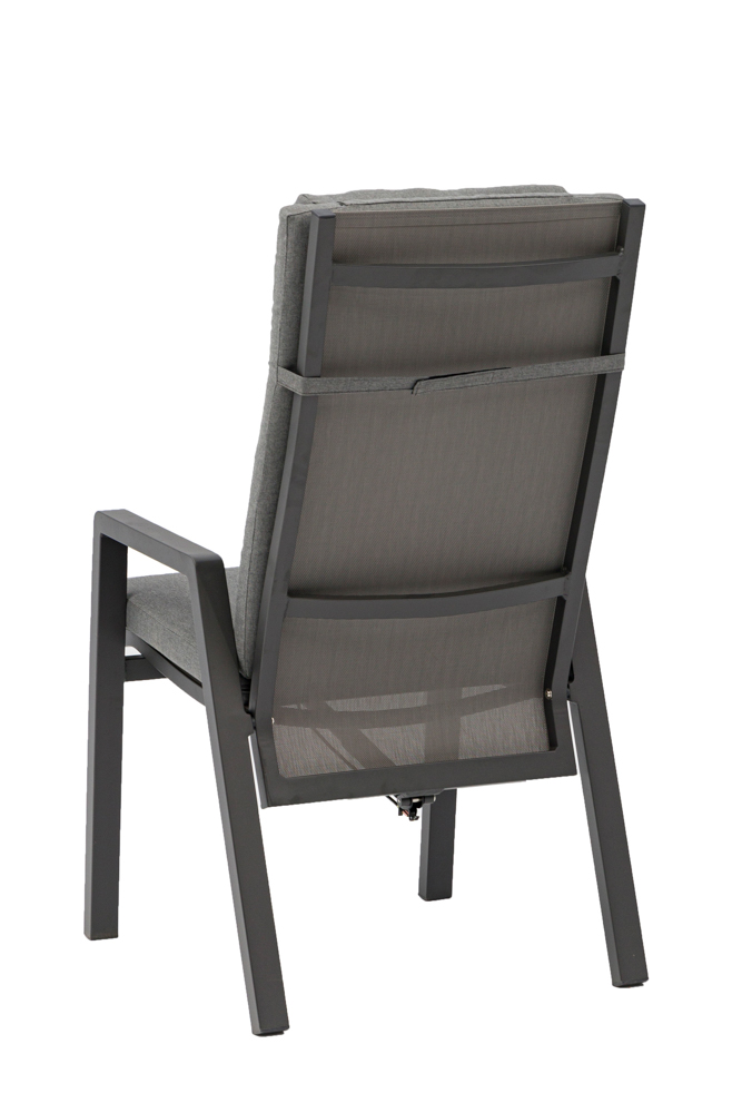 Sillon de  comedor Albury aluminio antracita
