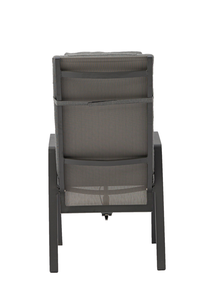 Sillon de  comedor Albury aluminio antracita