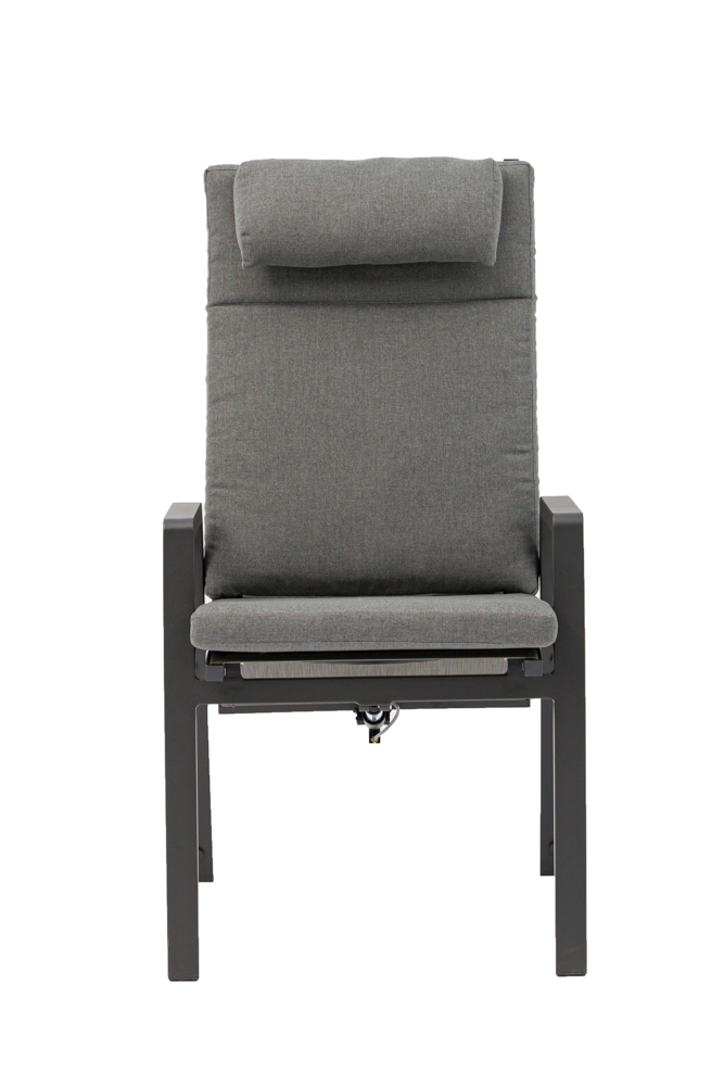 Sillon de  comedor Albury aluminio antracita