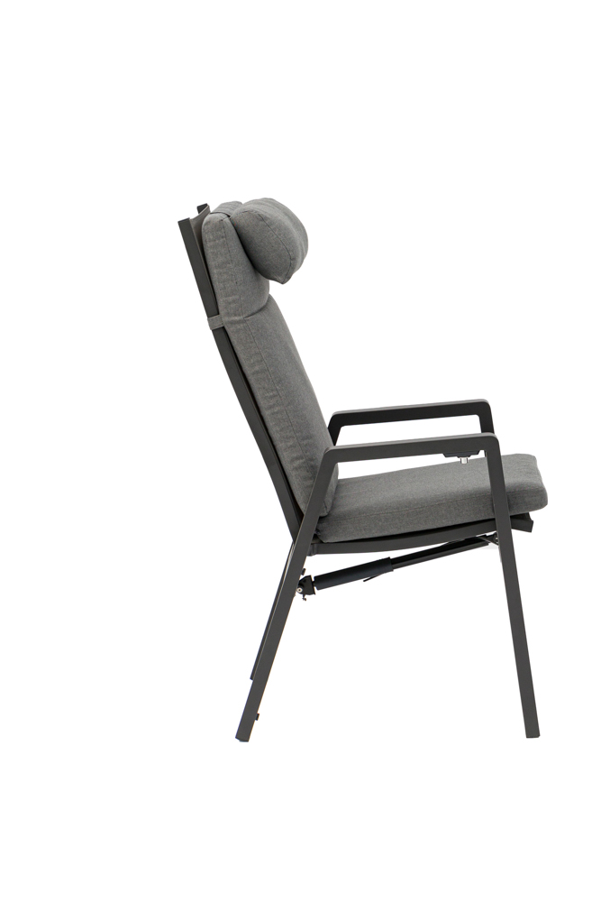 Sillon de  comedor Albury aluminio antracita