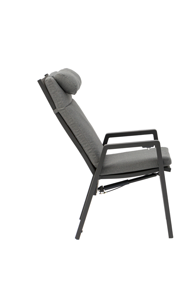 Sillon de  comedor Albury aluminio antracita
