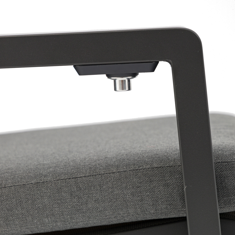 Sillon de  comedor Albury aluminio antracita