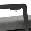 Sillon de  comedor Albury aluminio antracita