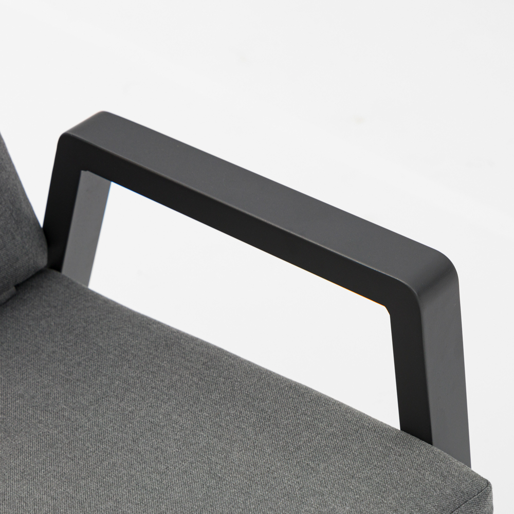 Sillon de  comedor Albury aluminio antracita