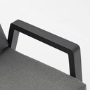 Sillon de  comedor Albury aluminio antracita