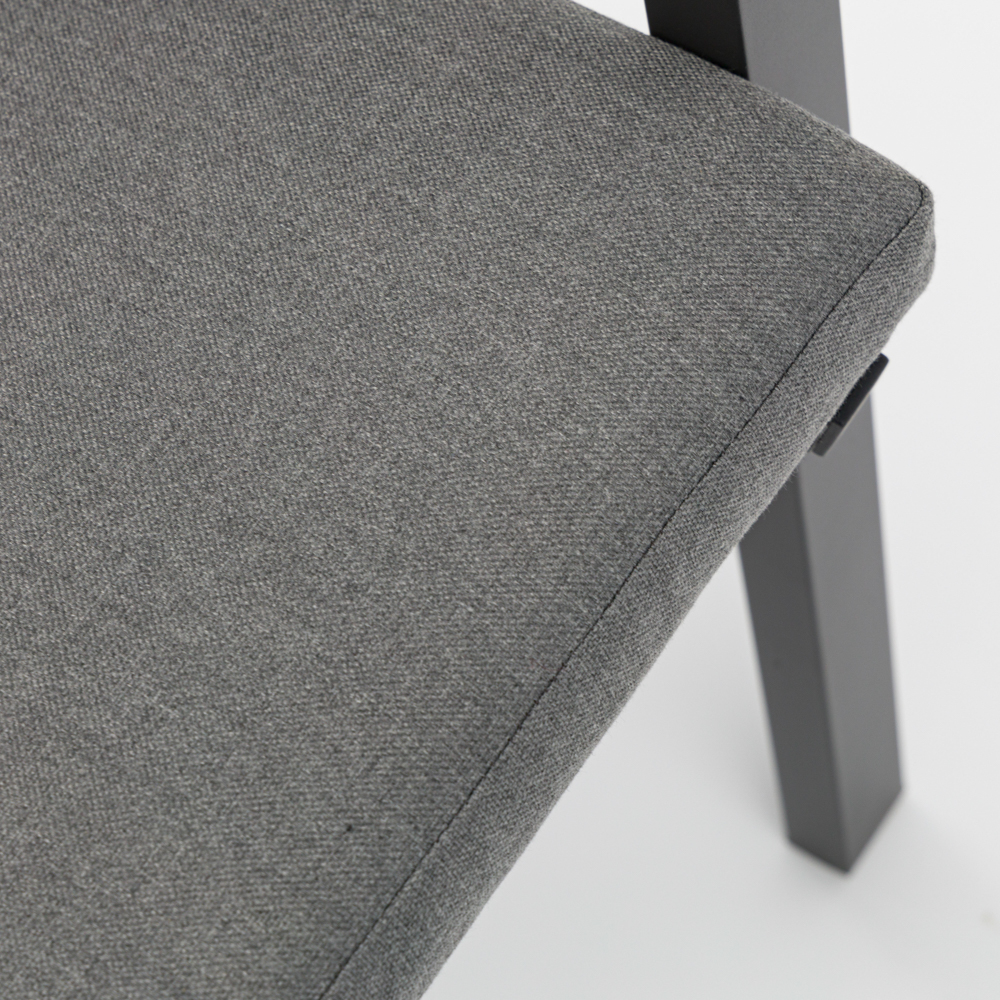 Sillon de  comedor Albury aluminio antracita