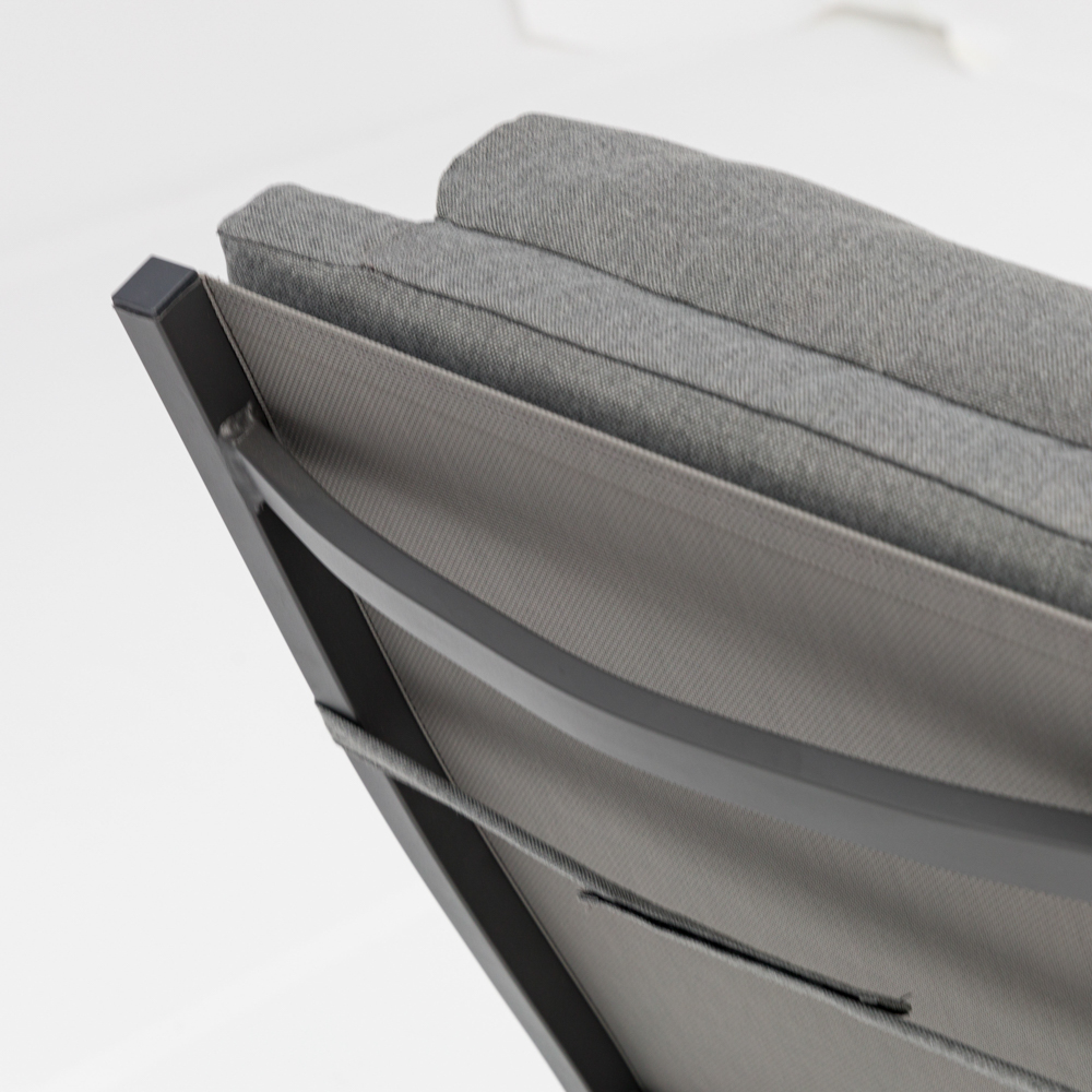 Sillon de  comedor Albury aluminio antracita