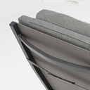 Sillon de  comedor Albury aluminio antracita