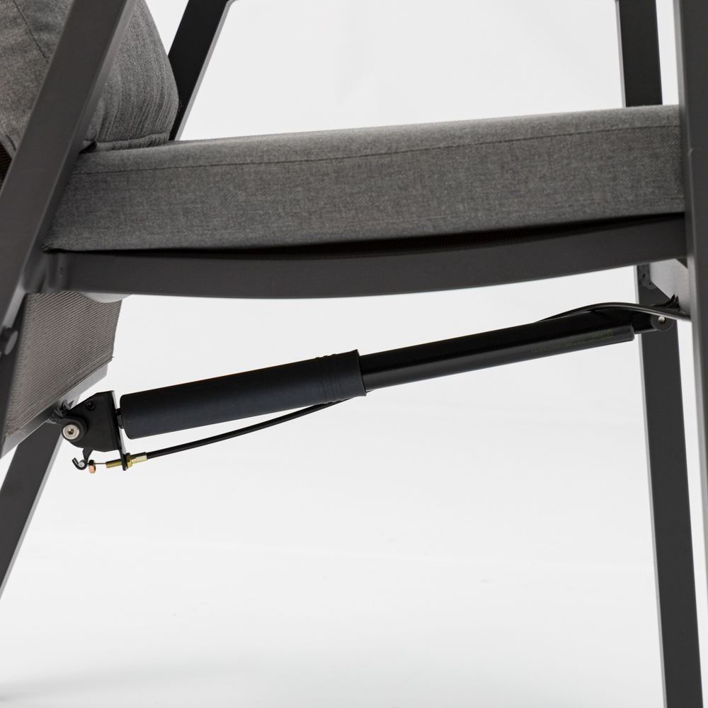 Sillon de  comedor Albury aluminio antracita