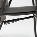 Sillon de  comedor Albury aluminio antracita