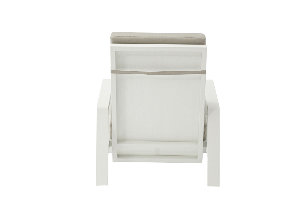 Sofa 1 plaza Albury aluminio blanco