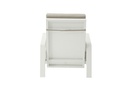 Sofa 1 plaza Albury aluminio blanco