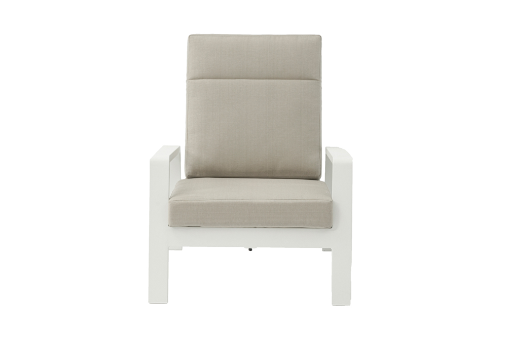 Sofa 1 plaza Albury aluminio blanco