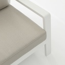 Sofa 1 plaza Albury aluminio blanco