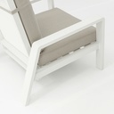 Sofa 1 plaza Albury aluminio blanco