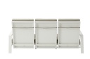 Sofa 3 plazas Albury aluminio blanco