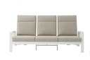 Sofa 3 plazas Albury aluminio blanco