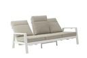 Sofa 3 plazas Albury aluminio blanco