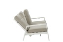 Sofa 3 plazas Albury aluminio blanco