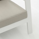 Sofa 3 plazas Albury aluminio blanco