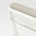 Sofa 3 plazas Albury aluminio blanco