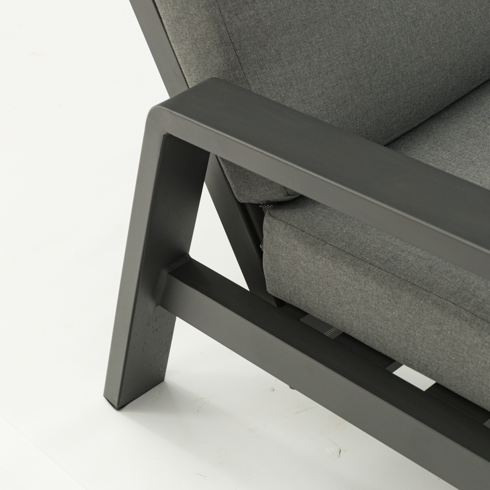Sofa 1 plaza Albury aluminio antracita