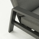 Sofa 1 plaza Albury aluminio antracita