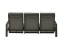 Sofa 3 plazas Albury aluminio antracita