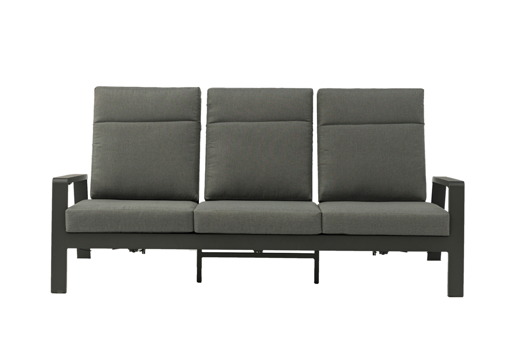 Sofa 3 plazas Albury aluminio antracita