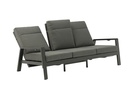 Sofa 3 plazas Albury aluminio antracita