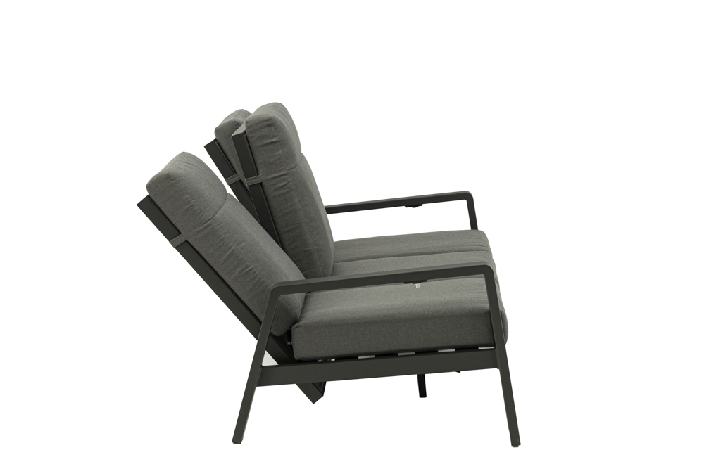 Sofa 3 plazas Albury aluminio antracita