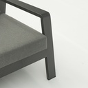 Sofa 3 plazas Albury aluminio antracita