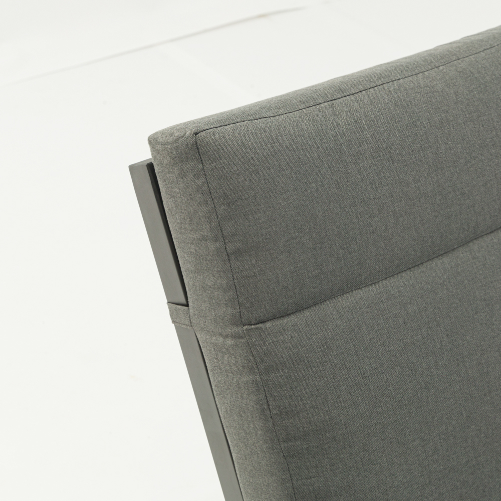 Sofa 3 plazas Albury aluminio antracita