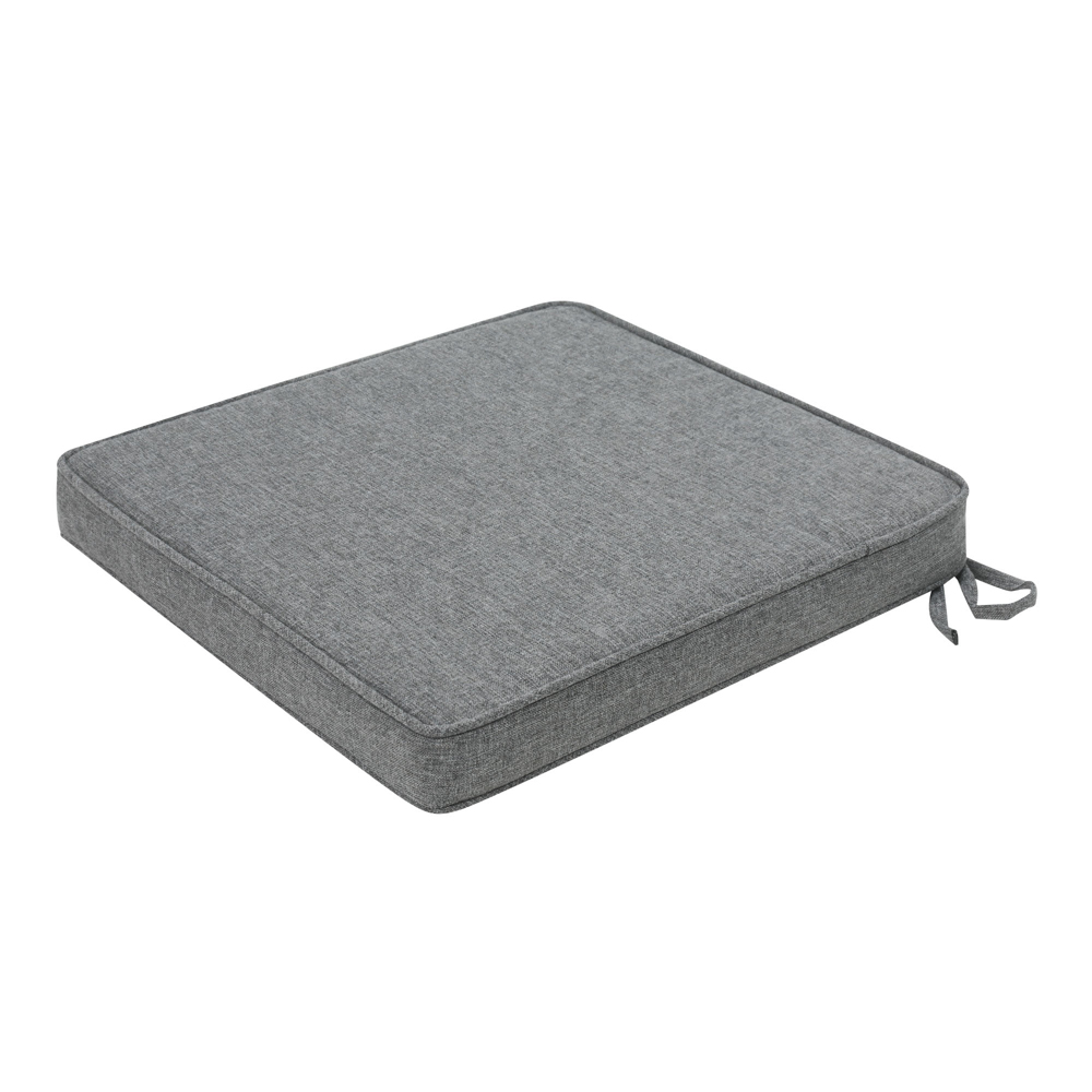 Coussin d'assise de 36 x 36 x 5 cm, gris foncé.